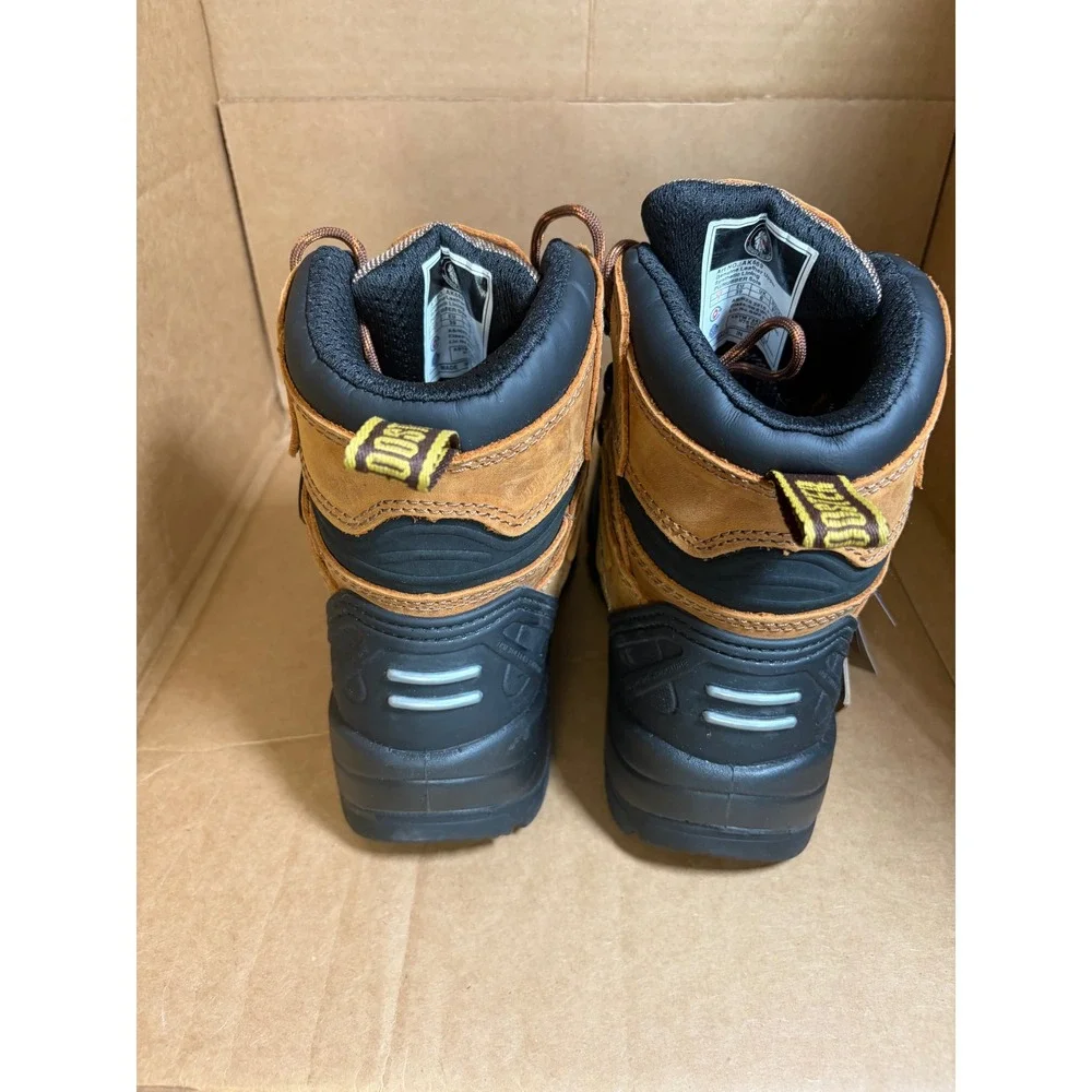 Rockrooster Work Boots Mens Size 7 Brown Waterproof Steel Toe Leather AK669 EH